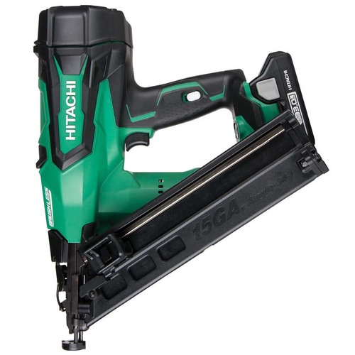 HIKOKI 15G BRUSHLESS 34 DEGREE ANGLED NAILER WITH 2 X 3AMP LI-ION BATTERIES