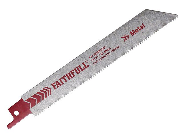 FAITHFULL RECIP SAW BLADE 150MM X 1.8MM METAL CUT 14TPI (PK5)
